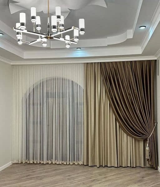 Sofa set/ Curtains|Blinds|Wall Poshish|wall design|curtain 10