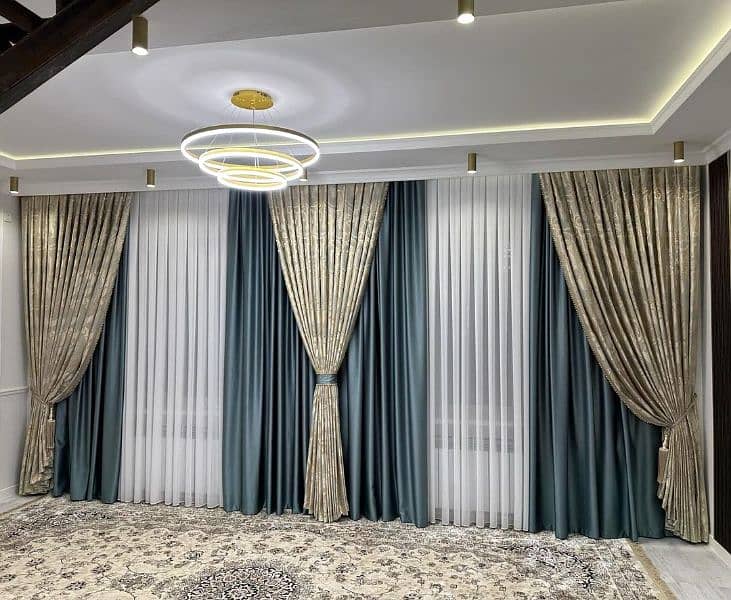 Sofa set/ Curtains|Blinds|Wall Poshish|wall design|curtain 9