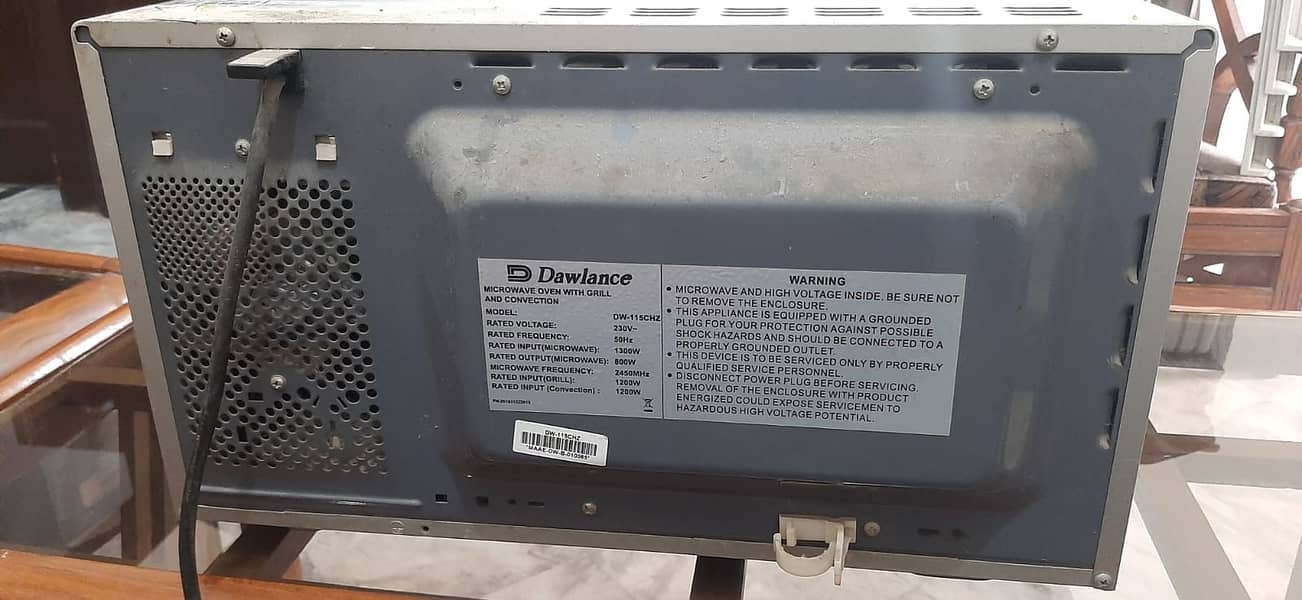 Dawlance Microwave oven 25 ltr Model DW-115CHZ 2