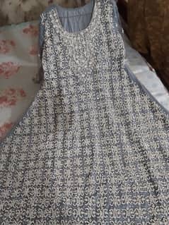 Beautiful Grey colored net Maxi in new condition