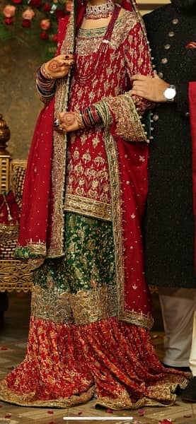 Bridal gharara available for sale, Al Makkah Silk Emporium 2