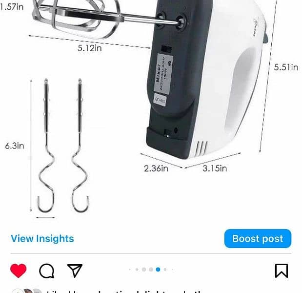 electric hand mixer 8