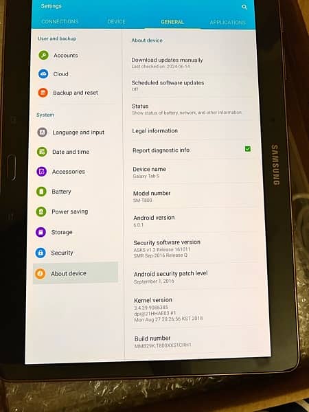 Samsung Galaxy Tab S 10.5 inches SM-T800 Wi-Fi 16GB Tablet 6