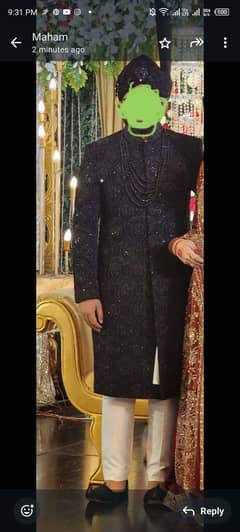 One time used sherwani in excellent condition