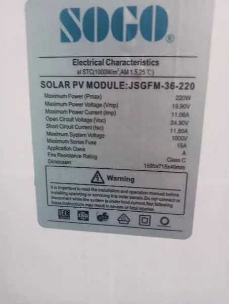 220 Watt Sogo Original made as japan Solar panels00447517232199 Whtsap 0