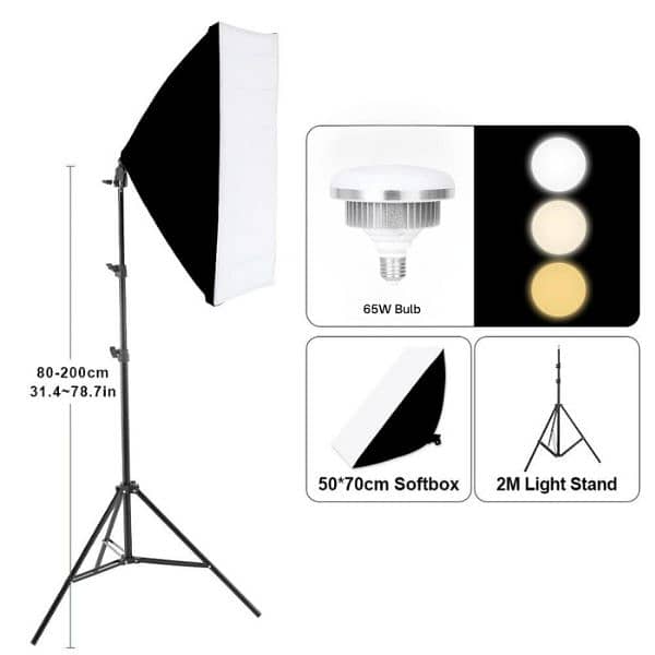 3 In 1 Photography Studio Light, Photography Soft Box 1