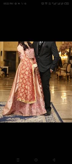 1 wedding lehnga baby pink and 1 mehndi lehnga yellow 0