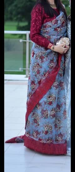 Semi Formal Eid wear ORGANZA SAREE