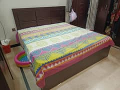 King size bed with 8 inch spring mattress