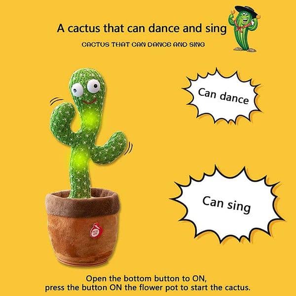 Dancing Cactus plush Toy | Delivery Available 1