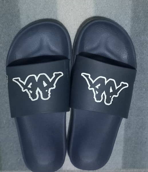 Orignal Kappa Slides White/navy blue. 2