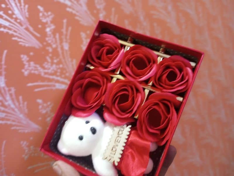 Gift Box Teddy bear + Flowers gift box 3