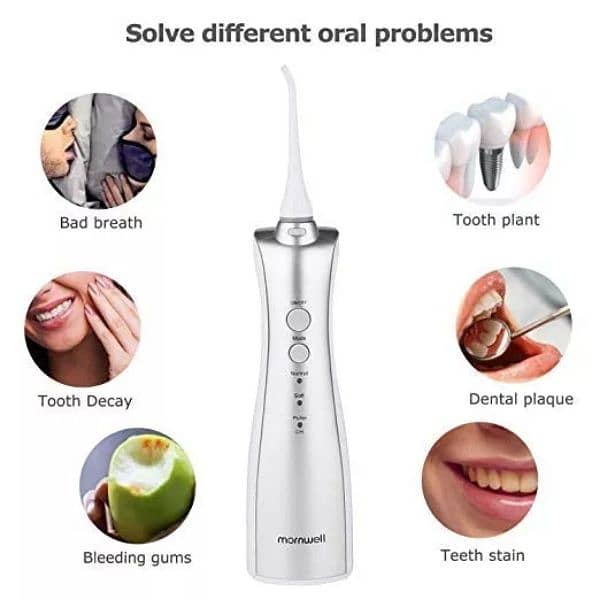 Amazon Branded water flosser oral irrigator Rechargeable waterproof 1