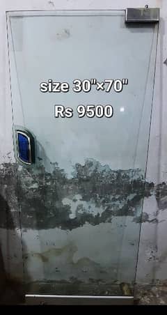 Aluminium with Glass 12mm Door 30"×70" feet final 8500