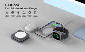 LULULOOK Compatible with iPhone Wireless Charger, 2 in 1 Fast Charging