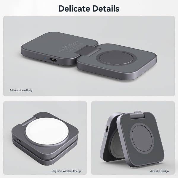 LULULOOK Compatible with iPhone Wireless Charger, 2 in 1 Fast Charging 4