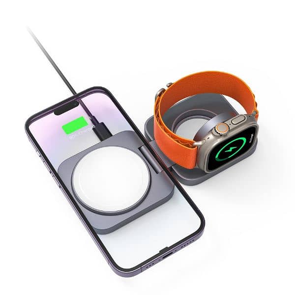 LULULOOK Compatible with iPhone Wireless Charger, 2 in 1 Fast Charging 5