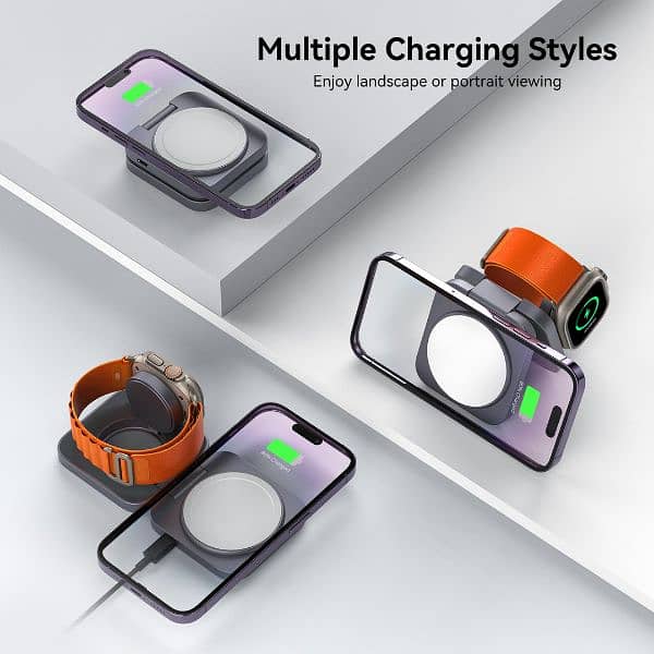 LULULOOK Compatible with iPhone Wireless Charger, 2 in 1 Fast Charging 6