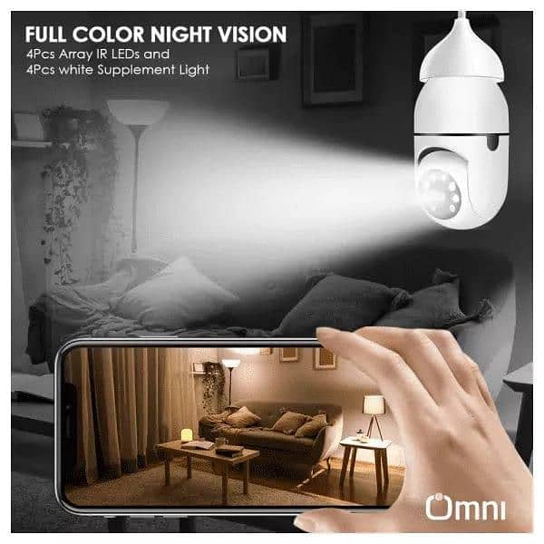 360 degree wifi bulb camera wireless 1