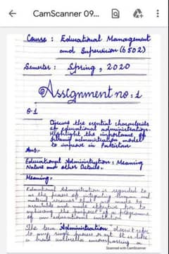 **Handwriting Assignment Work Services by Hiba Sehar