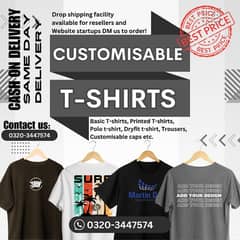 T-shirts, customisable tshirts, basic t-shirts, polos