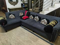 Dark Grey L shaped sofa