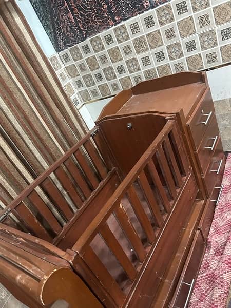 wooden baby cot for sale 2