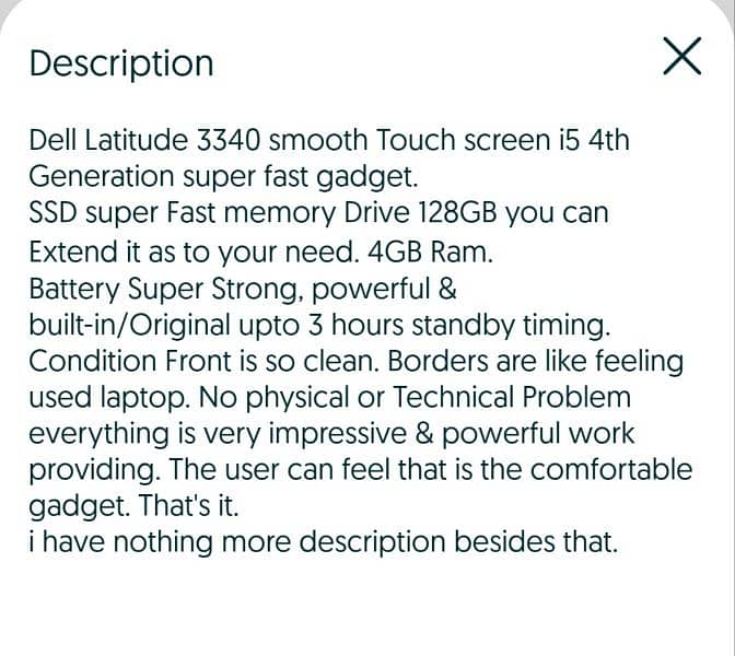 Latitude 3340 smooth Touch screen i5 4th Generation super fast gadget 11