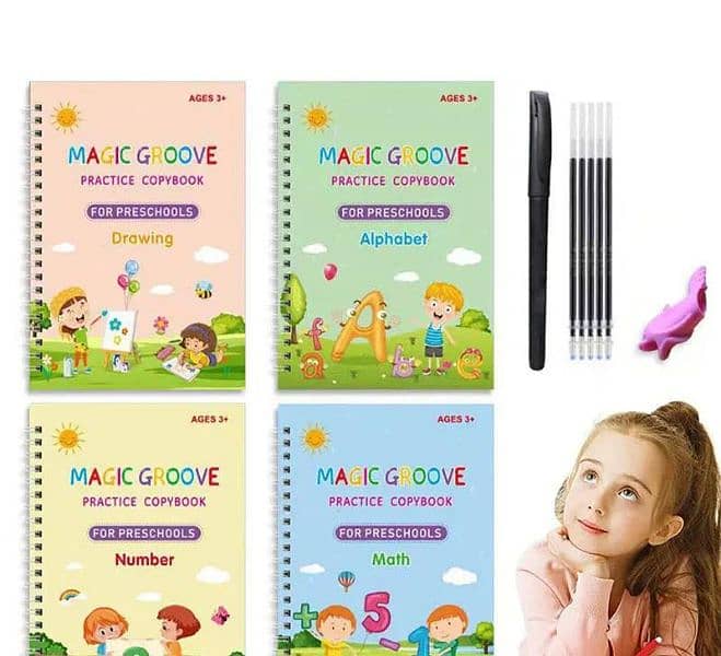 Children Magic CopyBook with 10 Refills Pack of 4 2