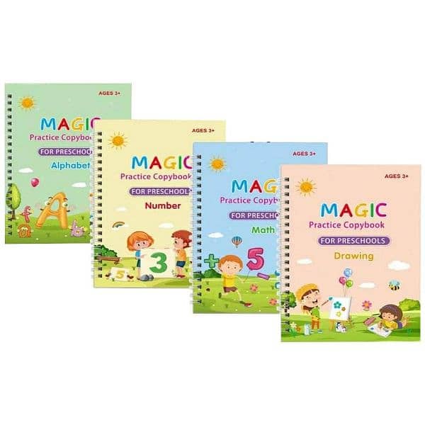 Children Magic CopyBook with 10 Refills Pack of 4 3