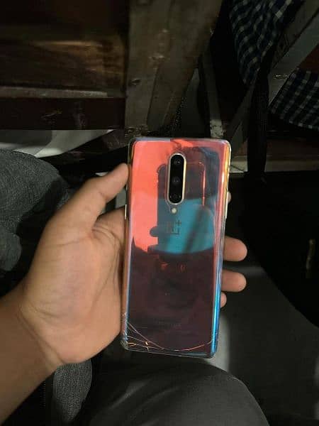 OnePlus 8 pink ora colour back crack 0