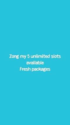 zong My 5 package slots