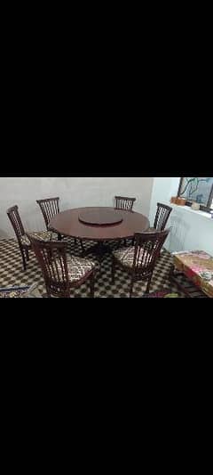 Fresh dining table with 6 chairs