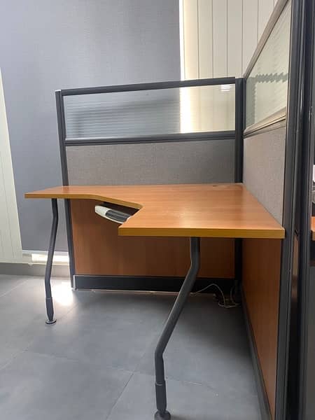 wooden workstation with side table 7