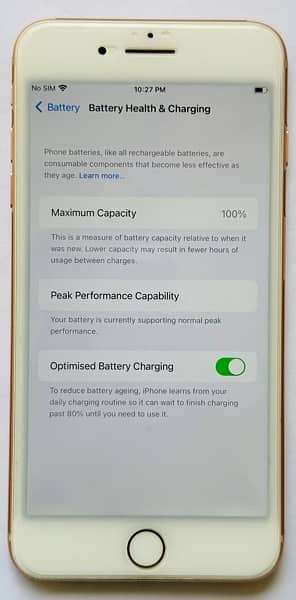 Gold iPhone 8 Plus PTA Approved 256GB 7