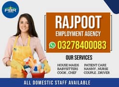 We Provide Cook, Babysitters, Care taker ,Baby care, Home maids staff