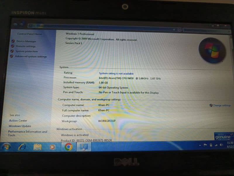 Dell Mini Inspiron 1020 3