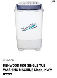 Kenwood washing machine single tub 8kg KWM899w