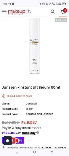 Janssen -Instant Lift Serum 50ml