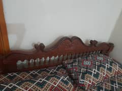 pure wooden bed in good condition 0