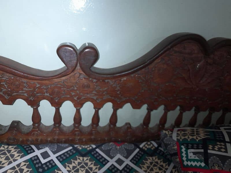 pure wooden bed in good condition 2