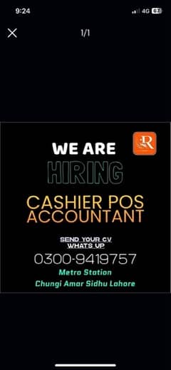 Cashier|Accountant|It Manager|Floor Manager|Data Entry|Salemen