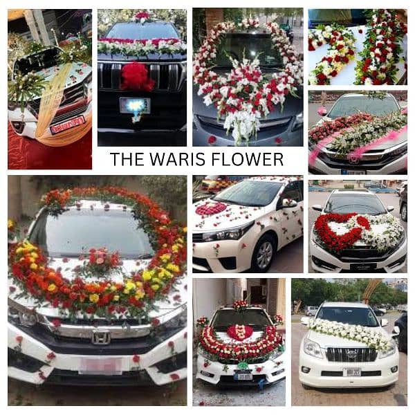 Fresh Flower Car & Artificial flowers Decoration/ Flower Decor Service 13