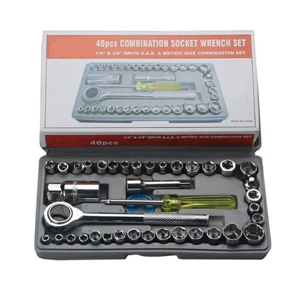 40pcs Aiwa Socket Wrench Tool Kit & Screwdriver And Socket Set 1