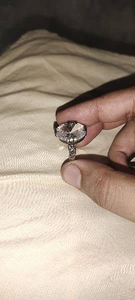 Silver beautiful ring Zarkoon stone like diamond 0