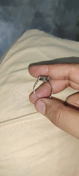 Silver beautiful ring Zarkoon stone like diamond 6