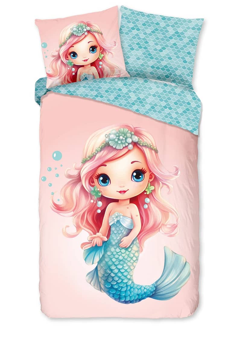 Fish Cute Princess Mermaid Kids Bedsheets 2