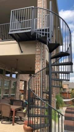 27 ft double storey iron spiral staircase 0