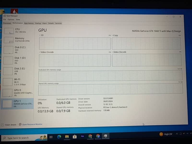 DELL G3 3590 with GTX 1660Ti 6GB 9