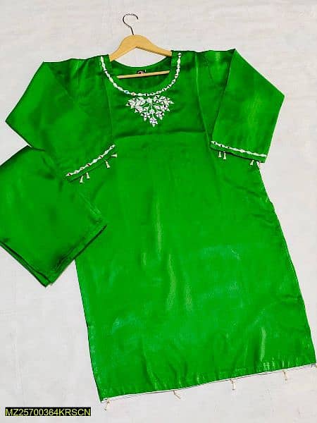 2 Pcs Woman stitched Katan Silk Suit 03011885904 1